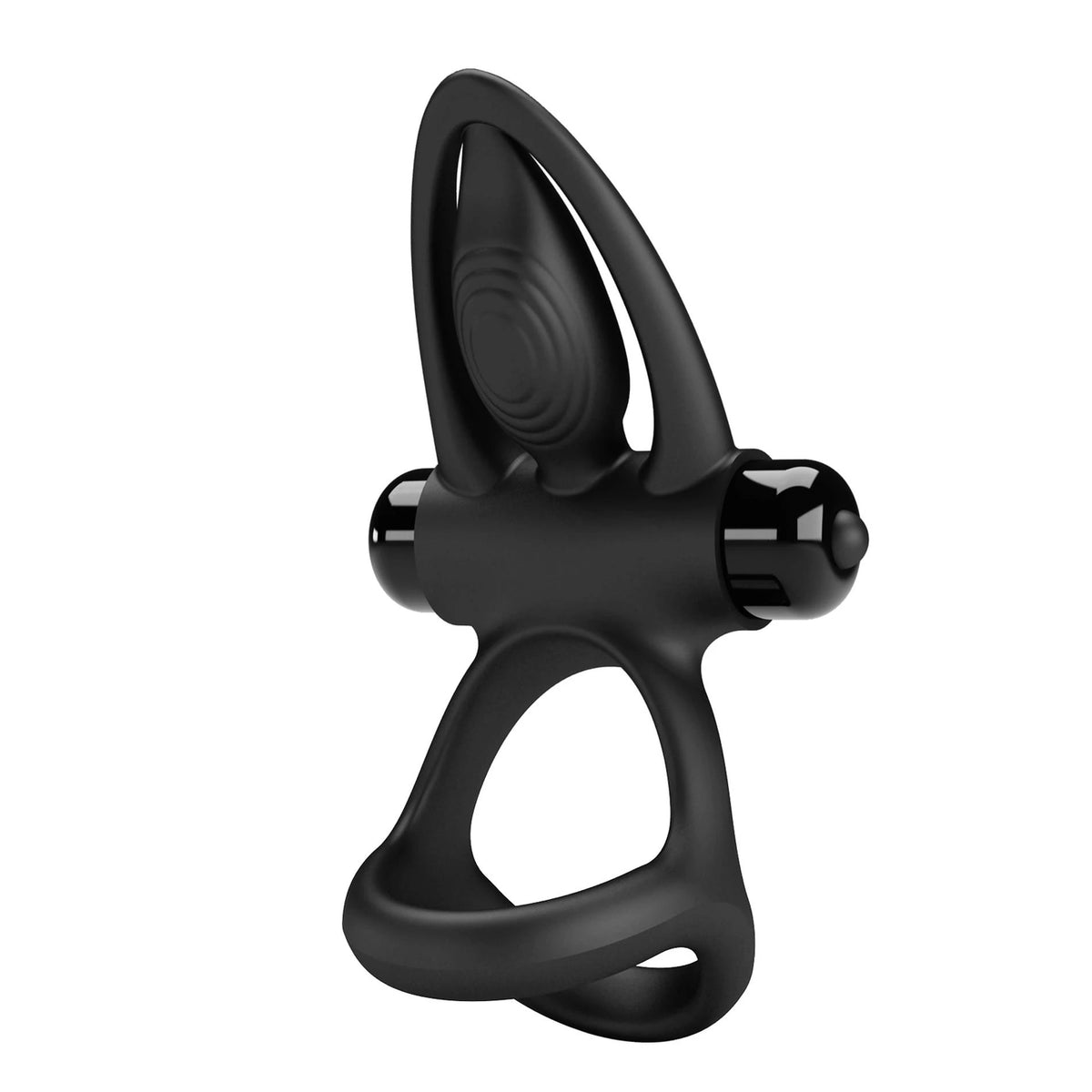 Anello fallico 10 funzioni – vibrante, nero BI-210306-1 | Pretty Love
