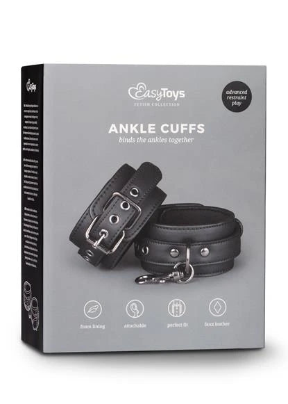 Menottes ankle cuffs – noire | EasyToys