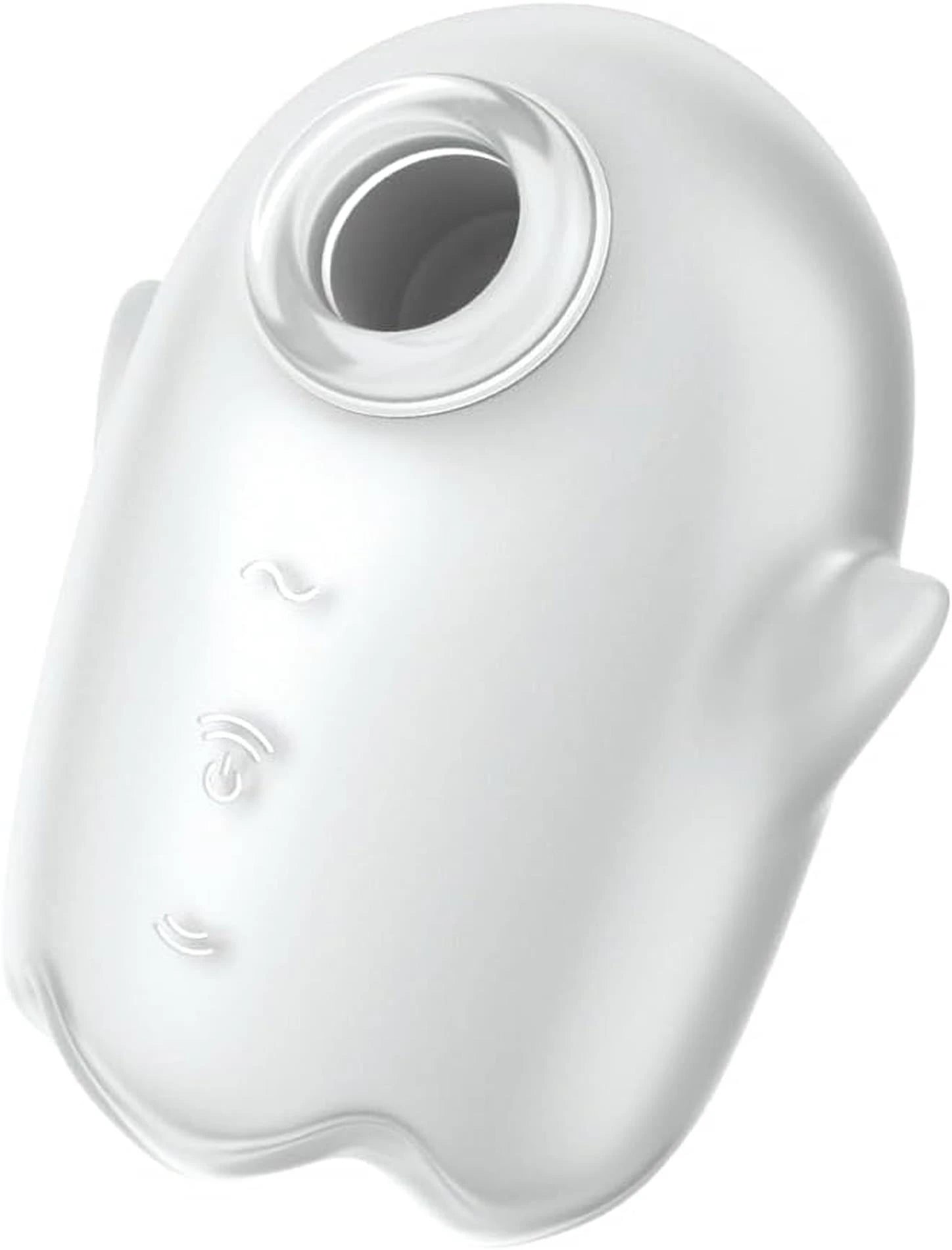 Glowing Ghost - Glow in the Dark - Double Air Pulse Vibrator - White