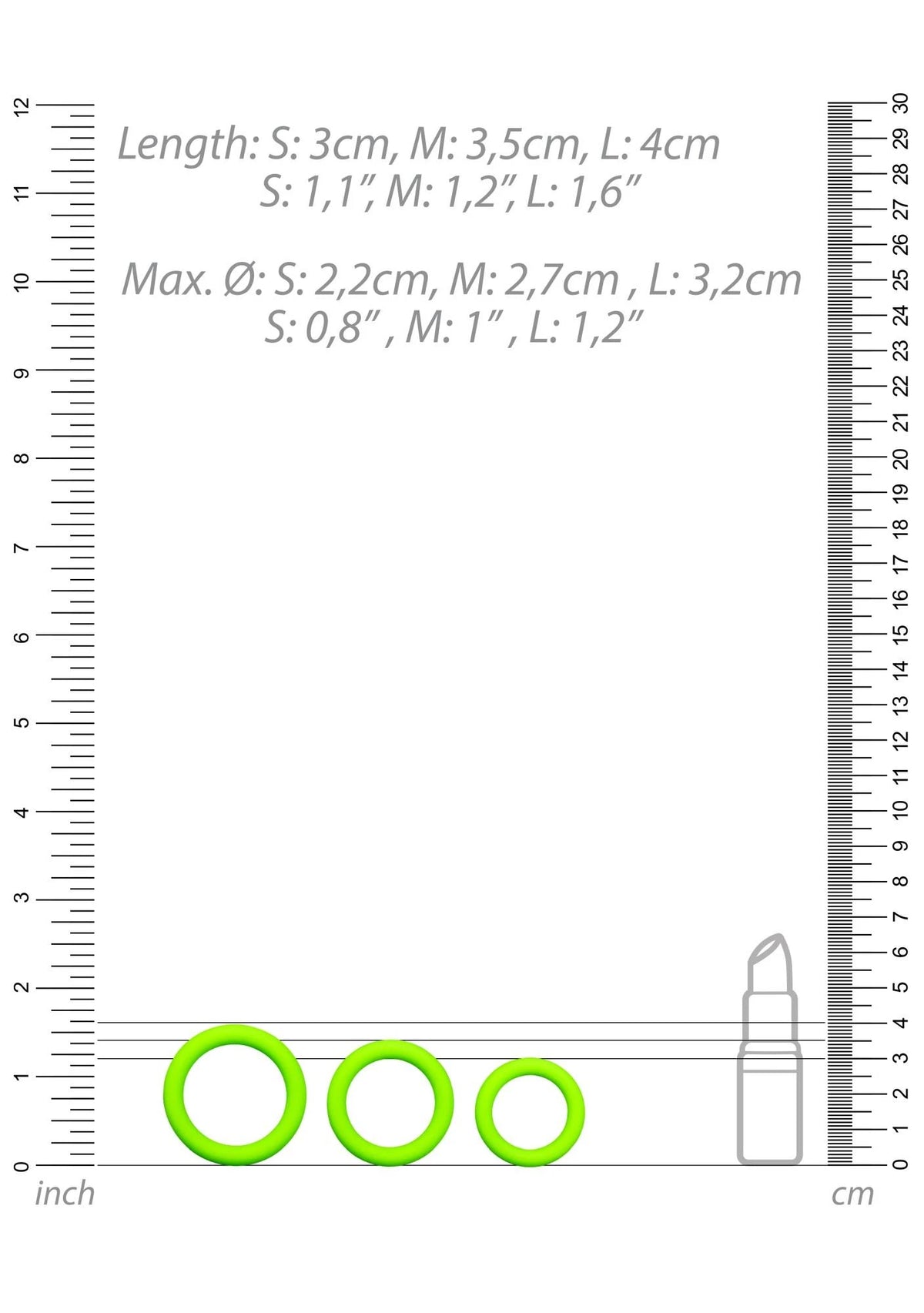 Anello fallico – fosforescente, verde OU731GLO | Ouch!