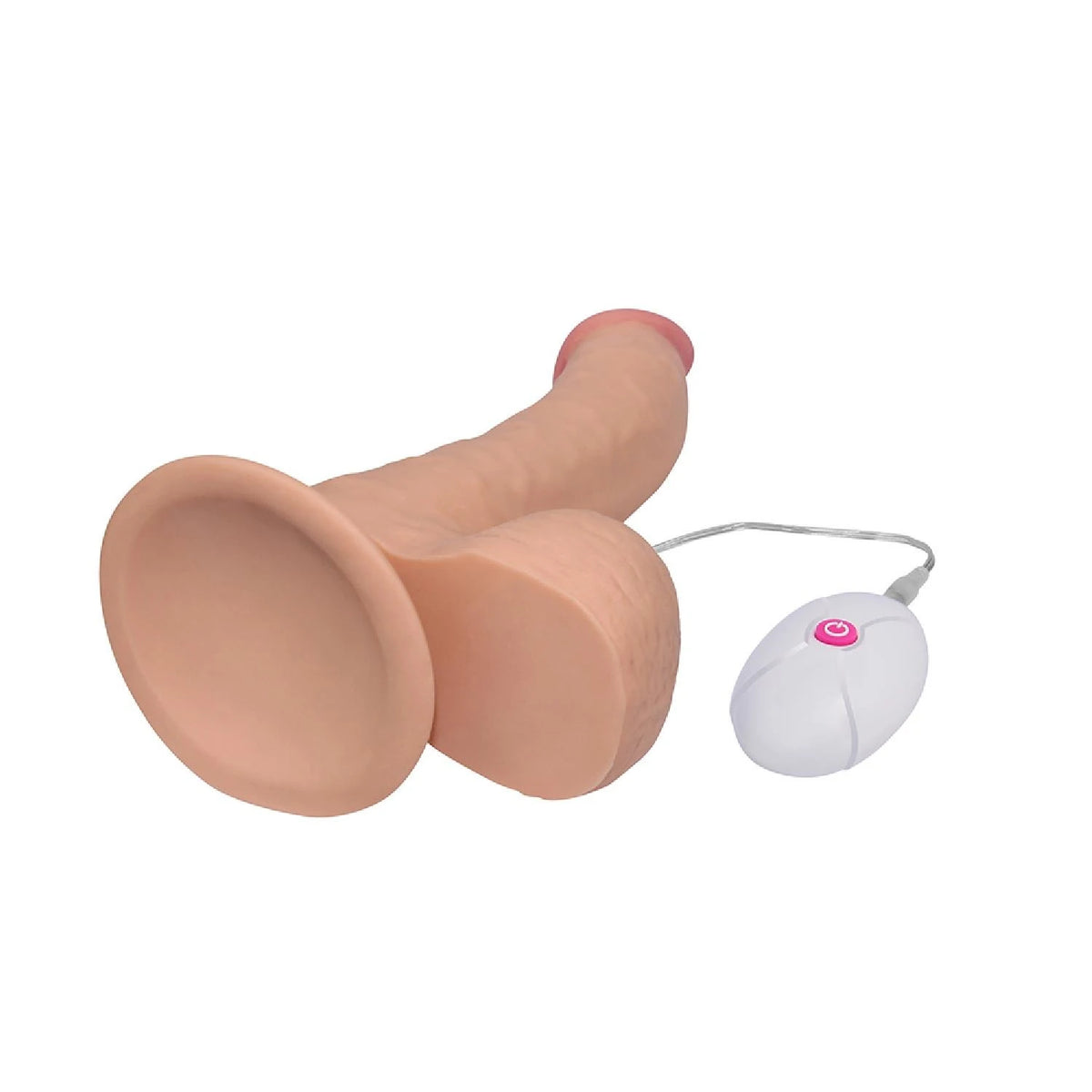 Realisztikus vibrátor 8.8″ Dude 10 sebesség – tapadókorongos, testszínű 20 cm | Lovetoy