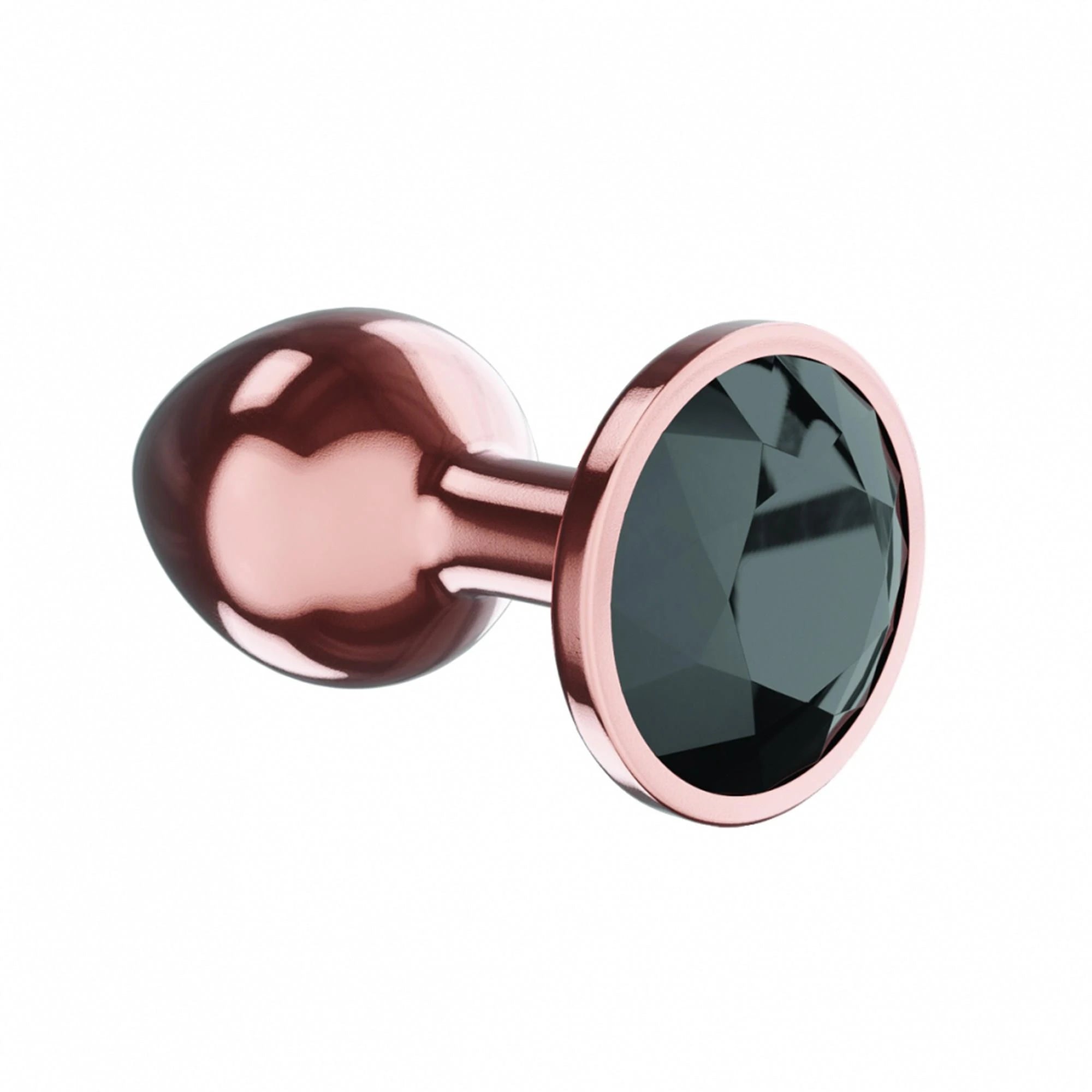 Butt Plug Rose Gold Diamant Jet Shine L