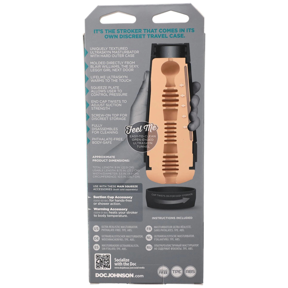 Masturbador Blair Williams Ultraskyn 22.9 cm – nude | Doc Johnson