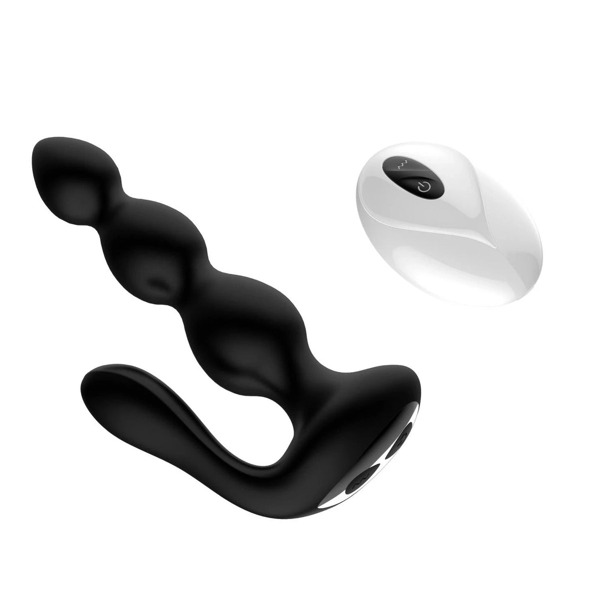 Plug anal RemoteSilicone AnalBeads – vibratório, com controlo remoto, preto | Favorites