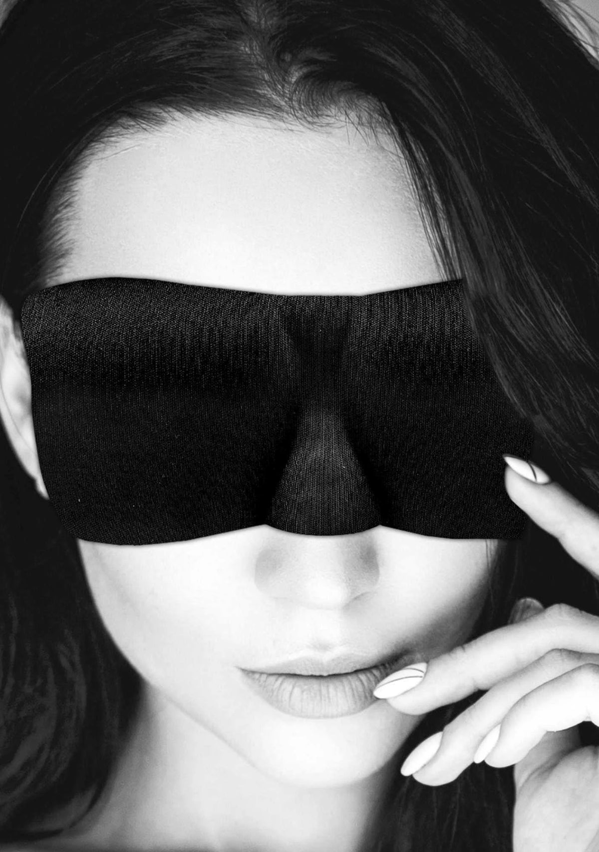 Máscara Curvy Eye – tallas grandes, negra 23 cm | Ouch!