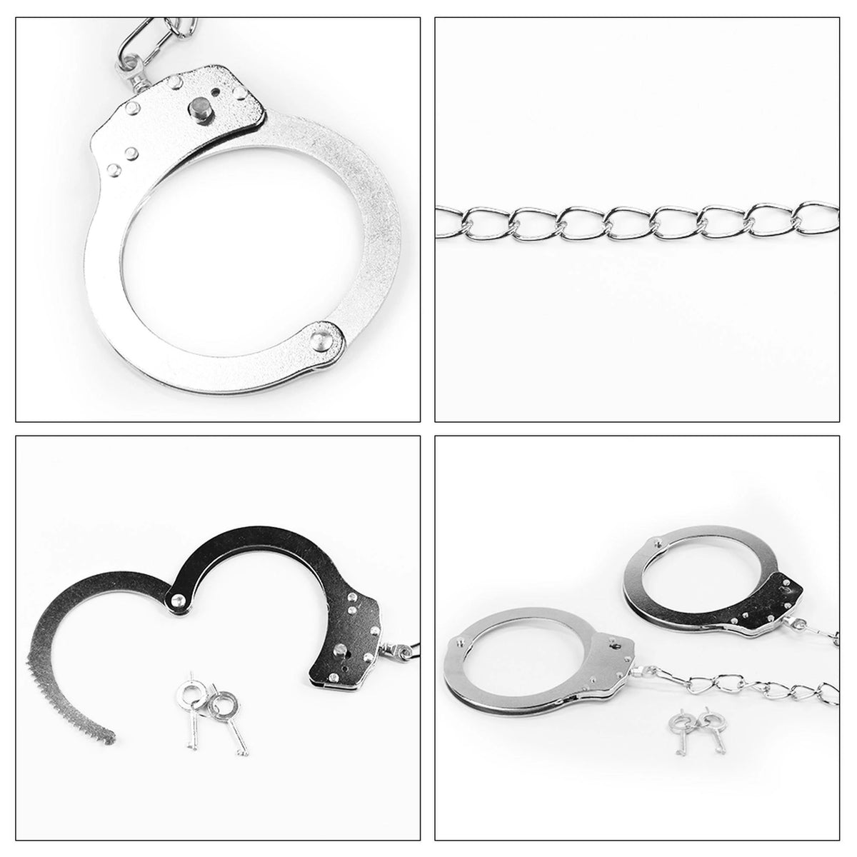 Algemas Leg Cuffs – vibratória, prateada | Lovetoy