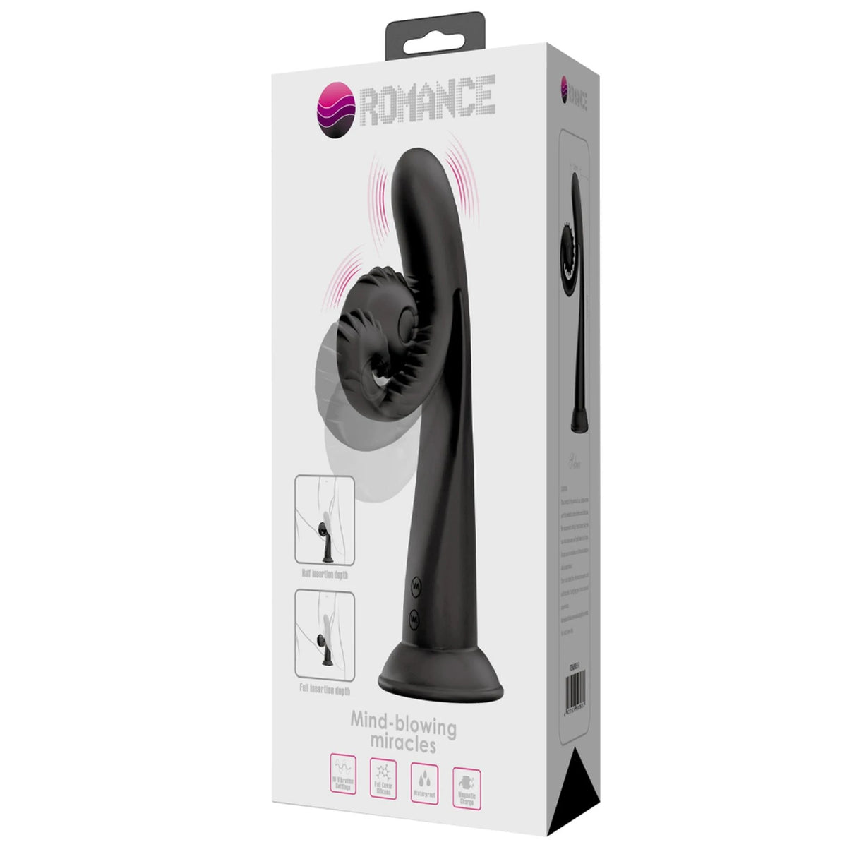 Vibratore rabbit Romance Selma Snail – ricaricabile, nero | Pretty Love