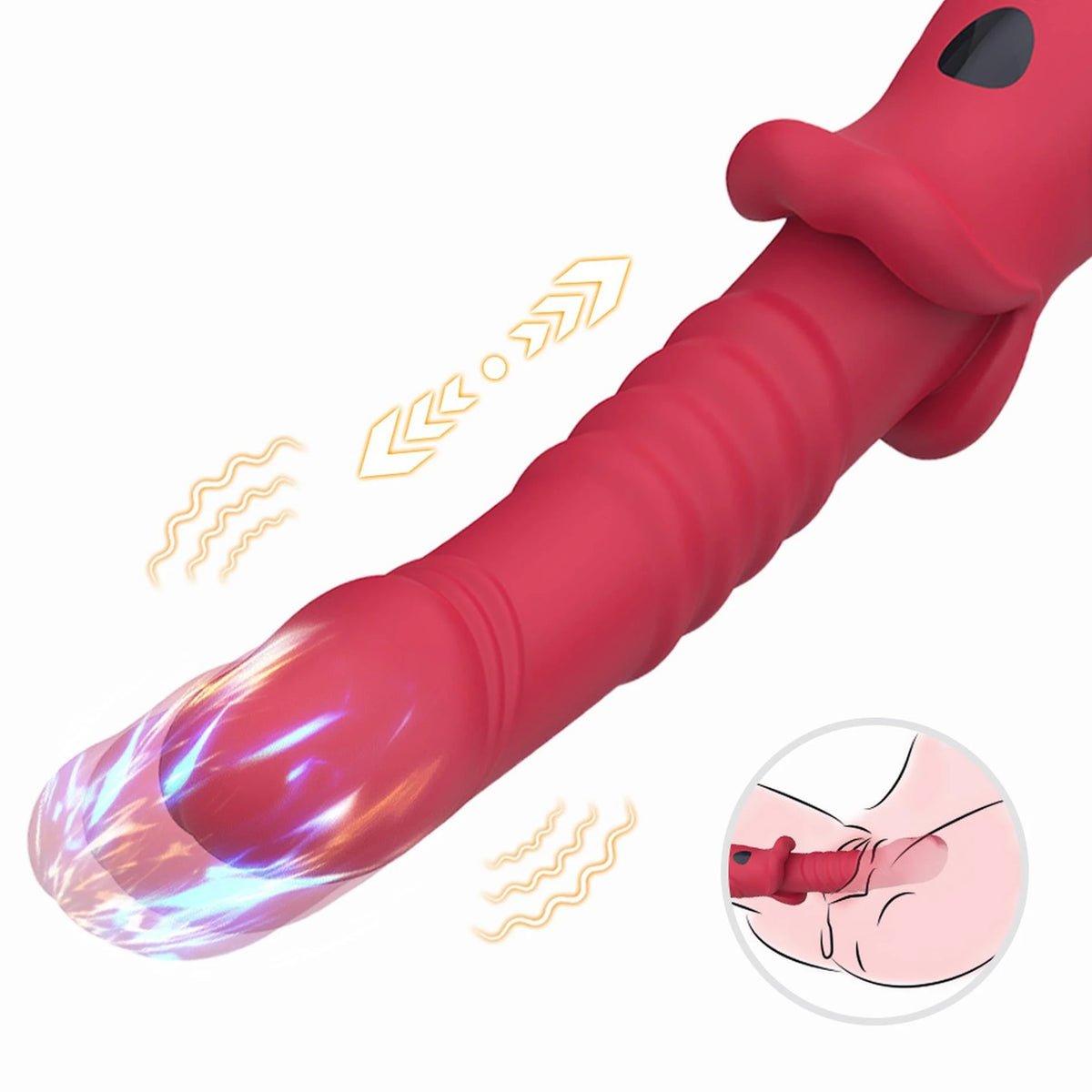 Stimolatore clitorideo Licking Puppy 9 funzioni – ricaricabile, rosso | Favorites