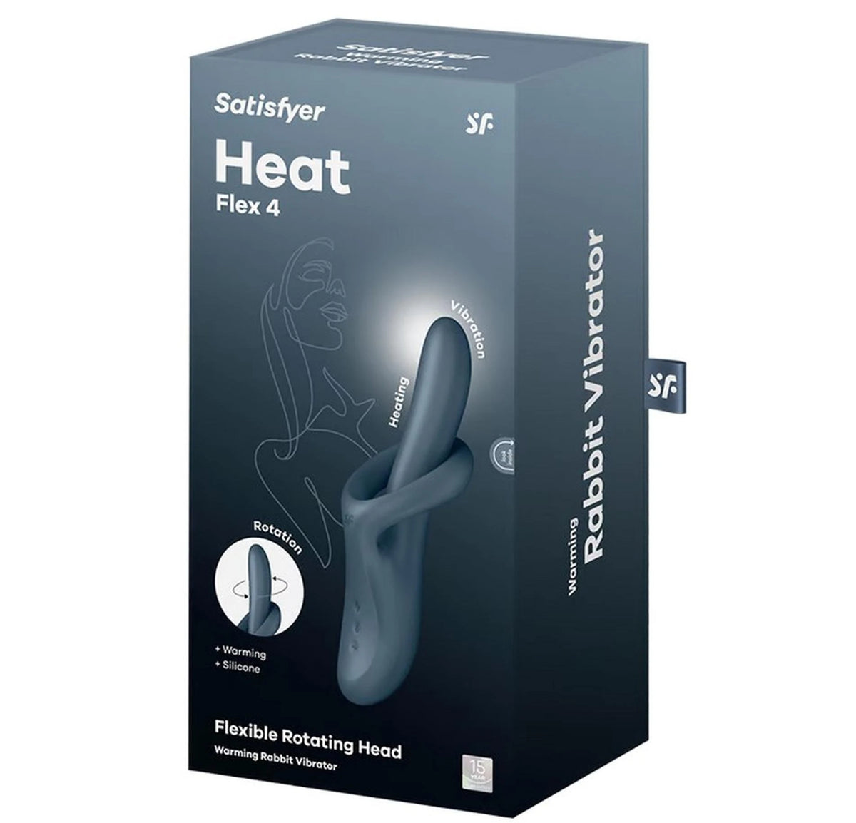 Stimolatore clitorideo Heat – riscaldante, blu | Satisfyer