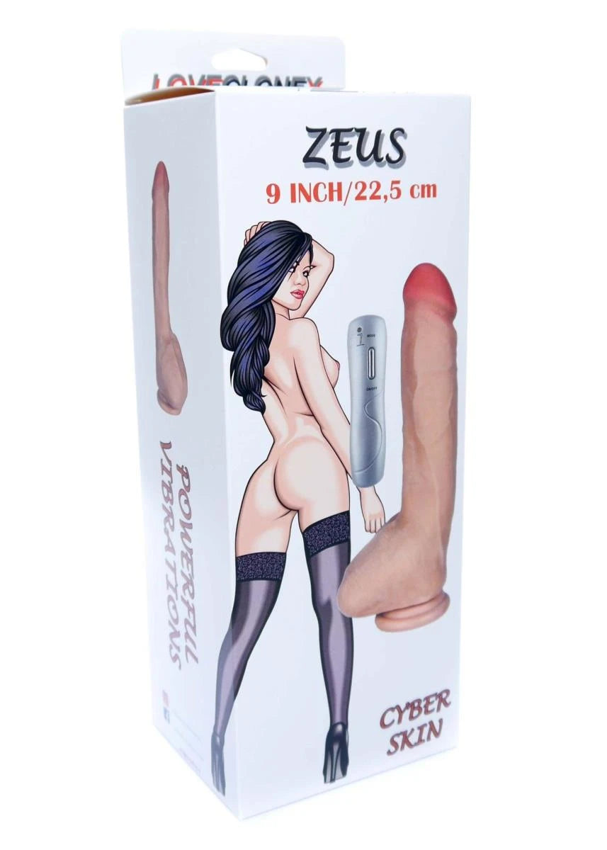 Vibromasseur réaliste Zeus Loveclonex 9″-vibration – avec télécommande, nude | Favorites