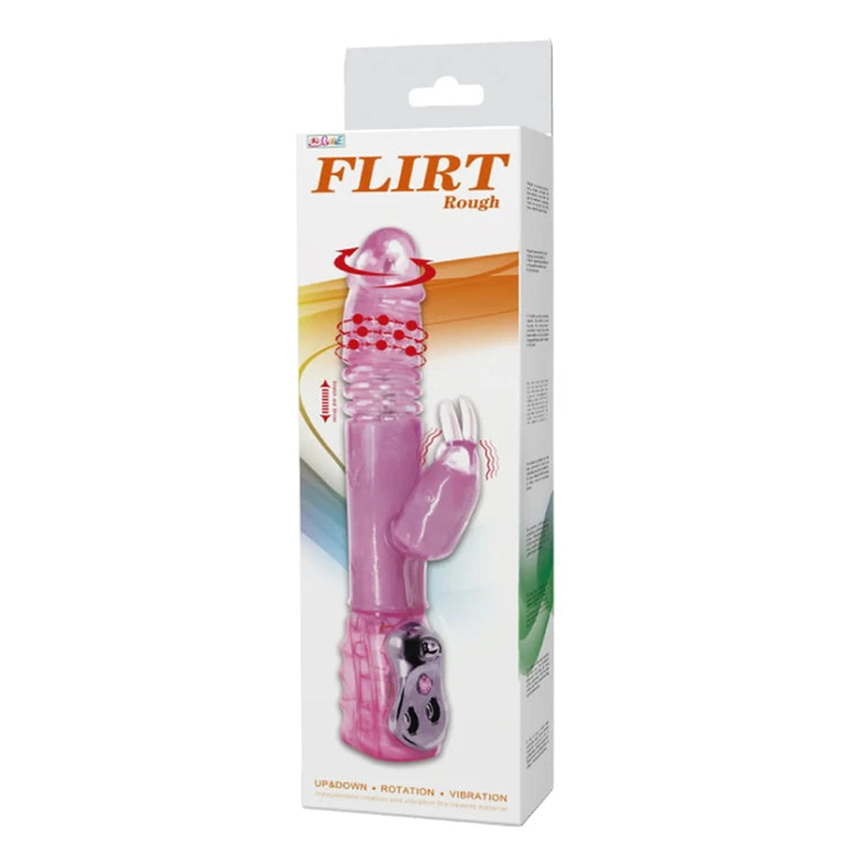 Vibromasseur rabbit Flirt Rough – à va-et-vient, rotatif | Baile