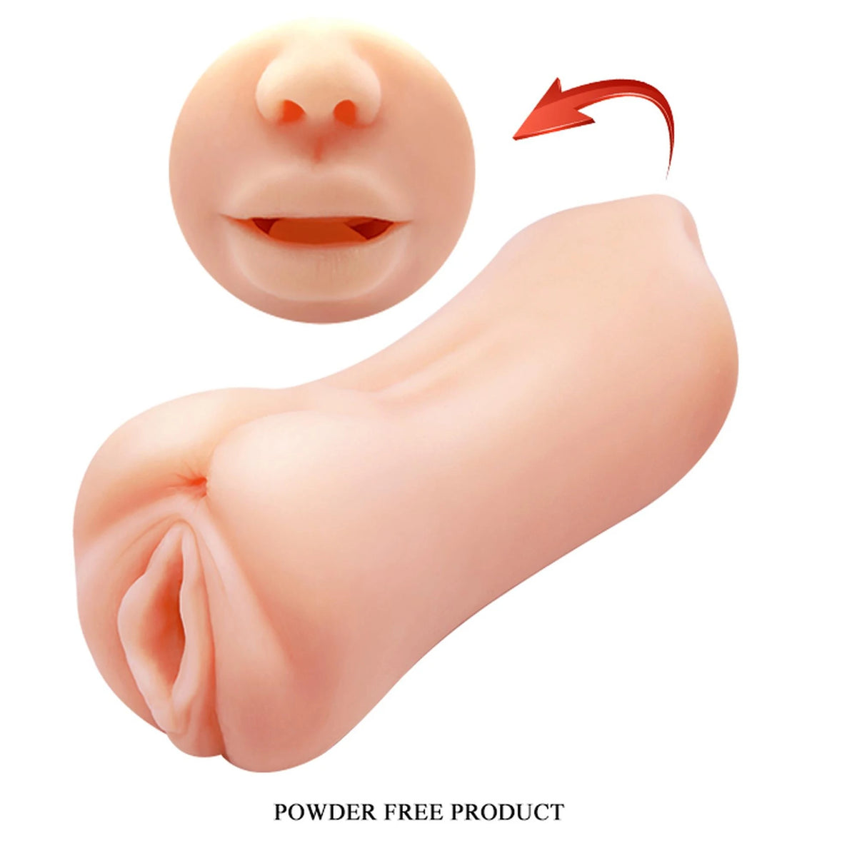 Masturbatore Gemini Oral Sensations – impermeabile, nude | Crazy Bull