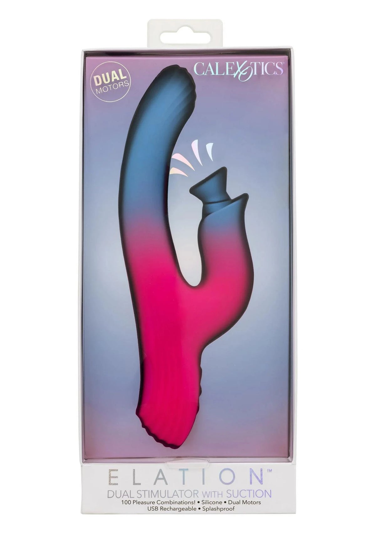 Stimulateur clitoridien 10 fonctions – double, avec ventouse, rose | Calexotics