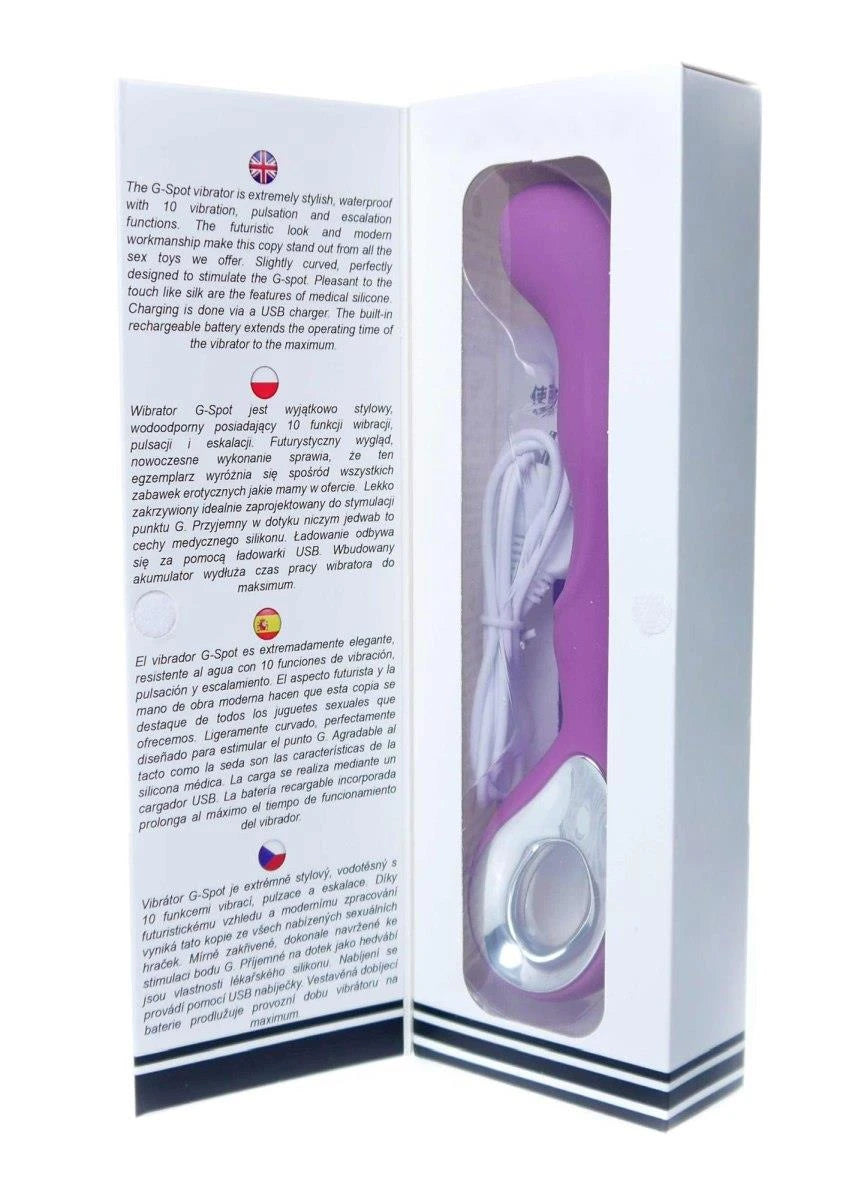 Vibratore punto G 10 funzioni – ricaricabile, viola | Favorites