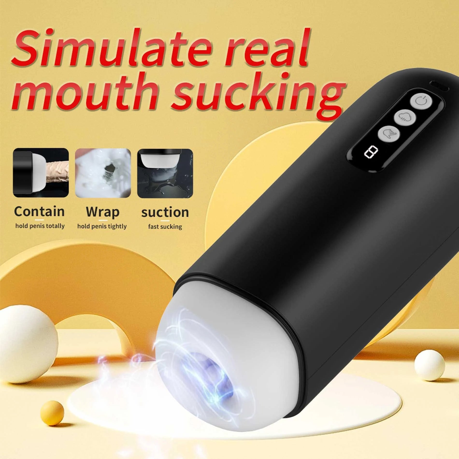 Masturbator - 8 sucking mode
+ Interactive function