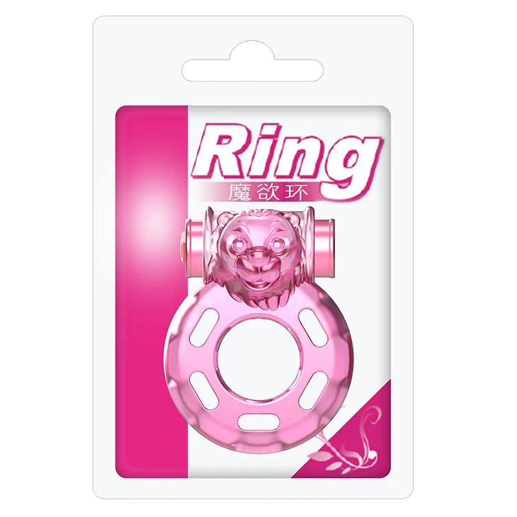 Anello fallico Bear – vibrante, rosa BI-010084A | Baile
