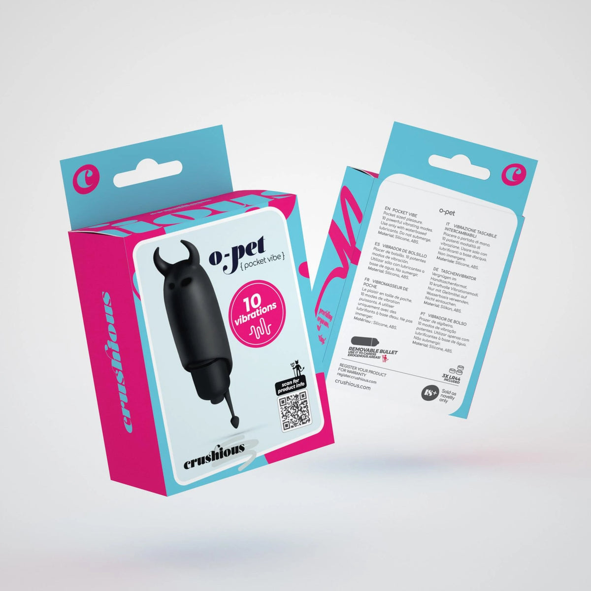 Vibratore bullet Pet Devil 10 funzioni – nero | Crushious