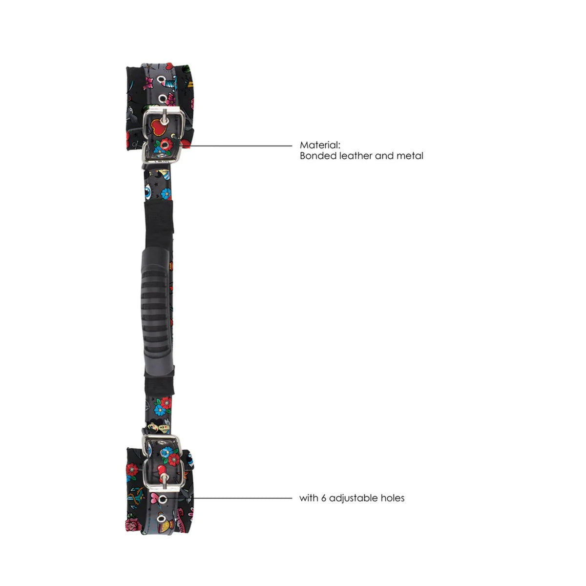 Costrizione bondage Printed Handle – nera | Ouch!