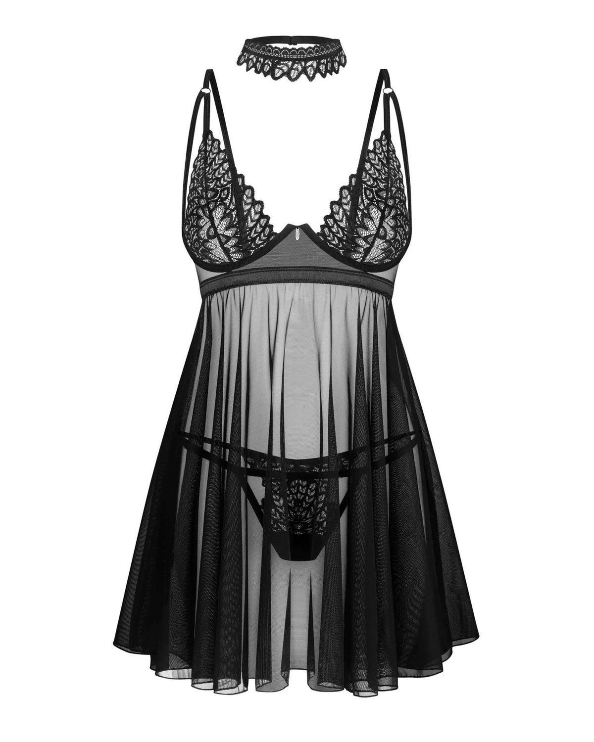 Babydoll Donarella – nero 49-6695 | Obsessive