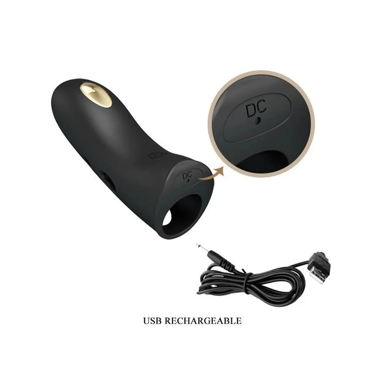 Vibratore da dito Marico Fingering Electric 7 funzioni – ricaricabile, vibrante, nero | Pretty Love