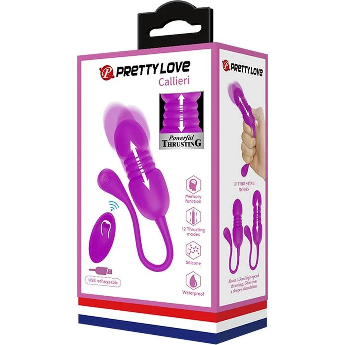 Huevo vibrador Callieri 12 Memory 12 funciones – con mando a distancia, morado | Pretty Love