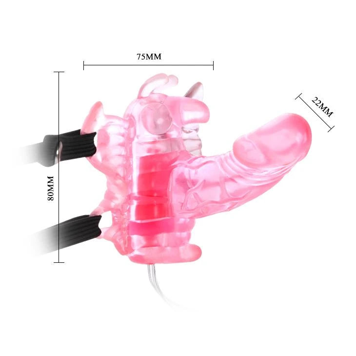 Stimolatore clitorideo Butterfly 7 funzioni – con telecomando, rosa | Pretty Love