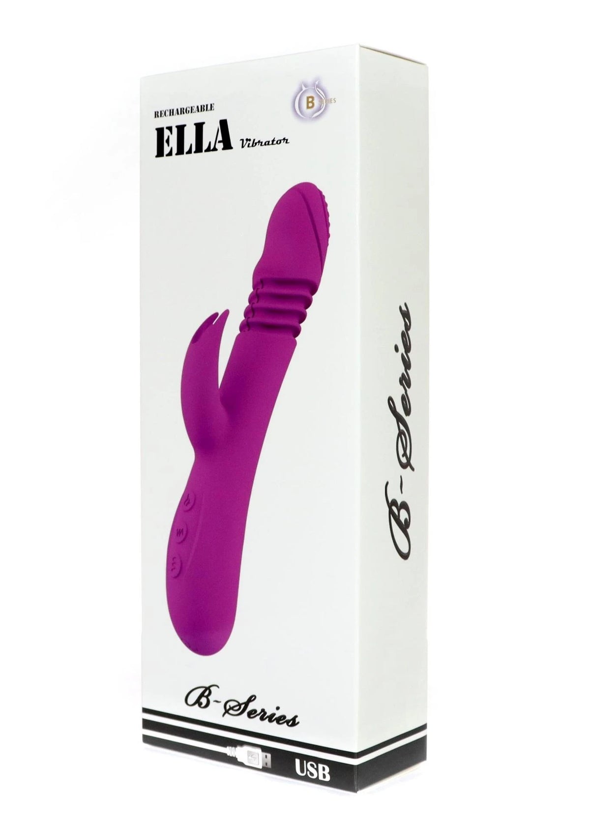 Rabbit vibrator Ella 3 7 functions – rechargeable, heating, fuchsia | Favorites
