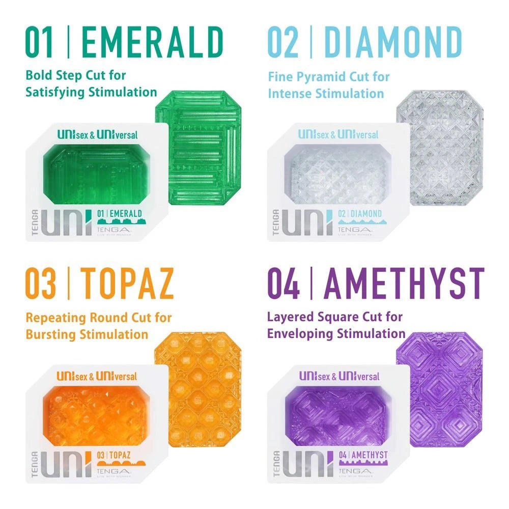 Masturbatore Uni Amethyst – trasparente | Tenga