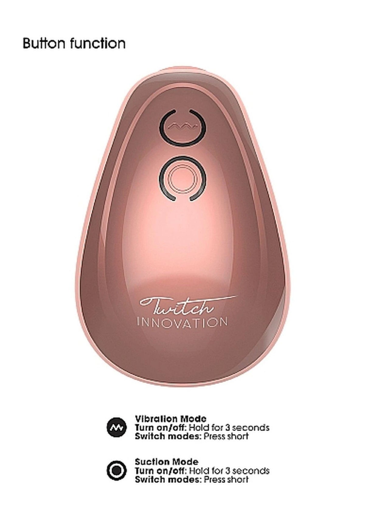 Klitoris-Stimulator Twitch Handsfree 10 Funktionen – mit Saugnapf, rosa | Innovation