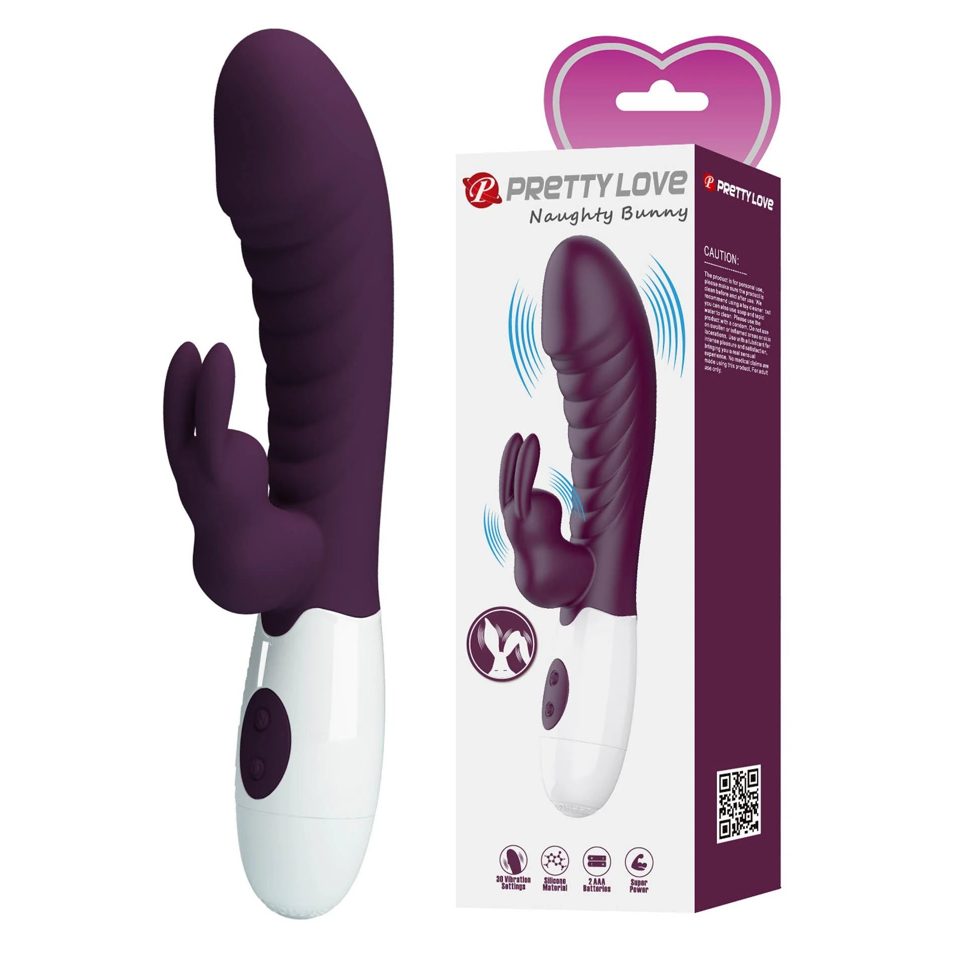 PRETTY LOVE - Naughty Bunny 30 fonctions Violet Foncé