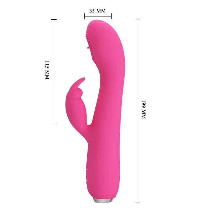Vibratore rabbit Rachel 3 Licking 12 12 funzioni – ricaricabile BI-014783-1 | Pretty Love