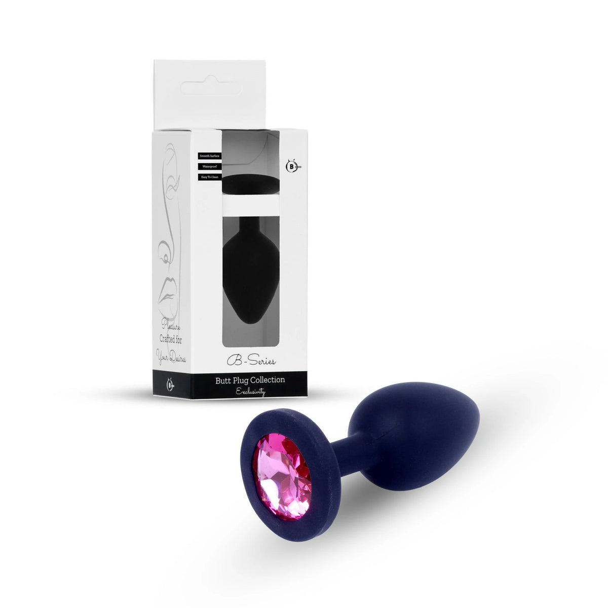 Plug anal – con joya, negro 64-00087 | Favorites