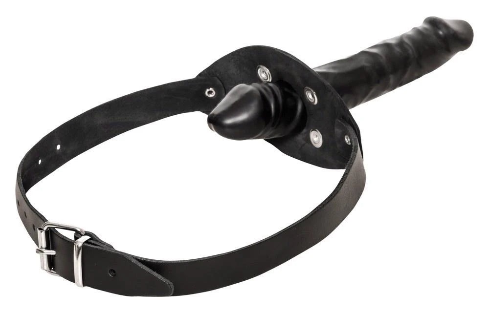Pénis bâillon en cuir
