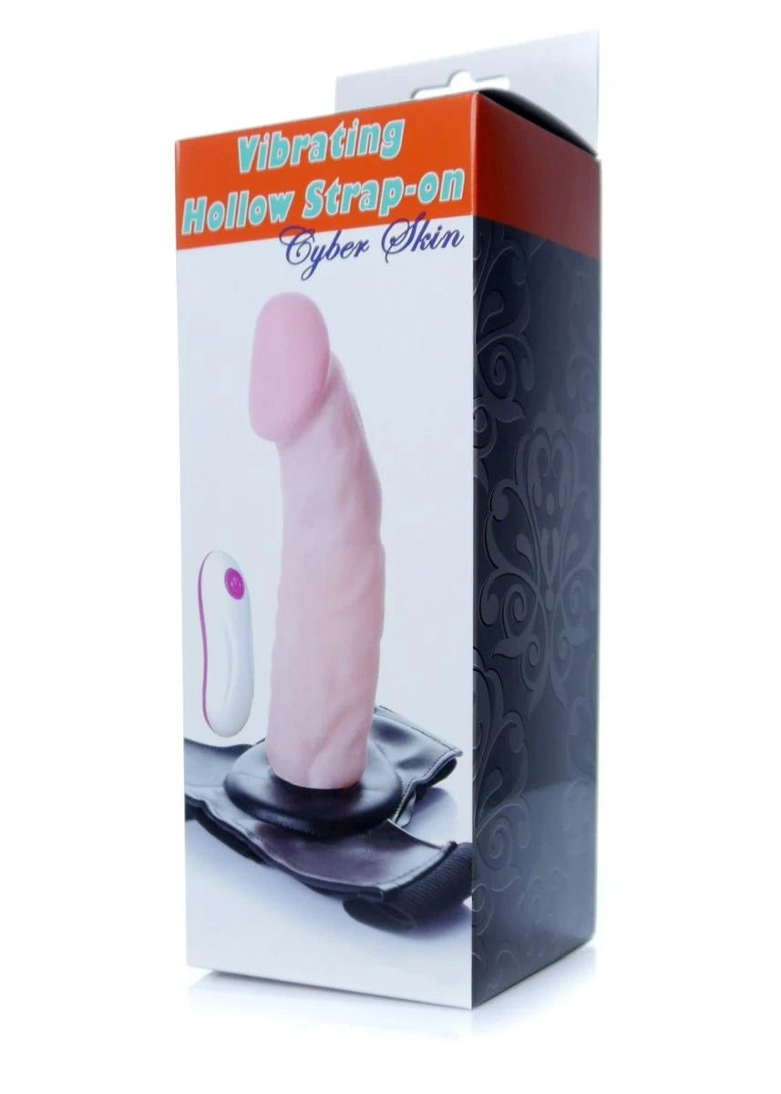 Strap-on Hollow Cyber 12 functions – remote control, vibrating, nude | Favorites