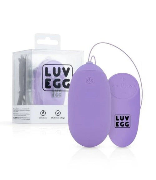 Œuf vibrant 3 fonctions – avec télécommande, rechargeable, violet | Luv Egg
