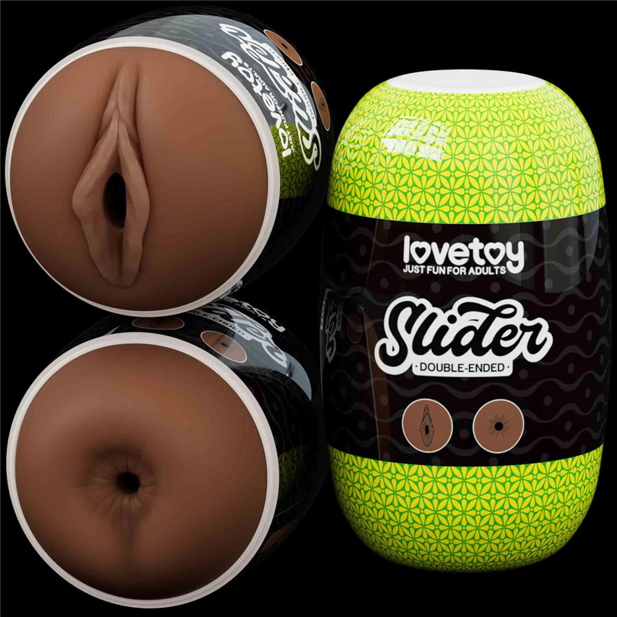 Masturbateur Slider Ended 10.3 cm – vibrant, double, marron 10-LV350022 | Lovetoy