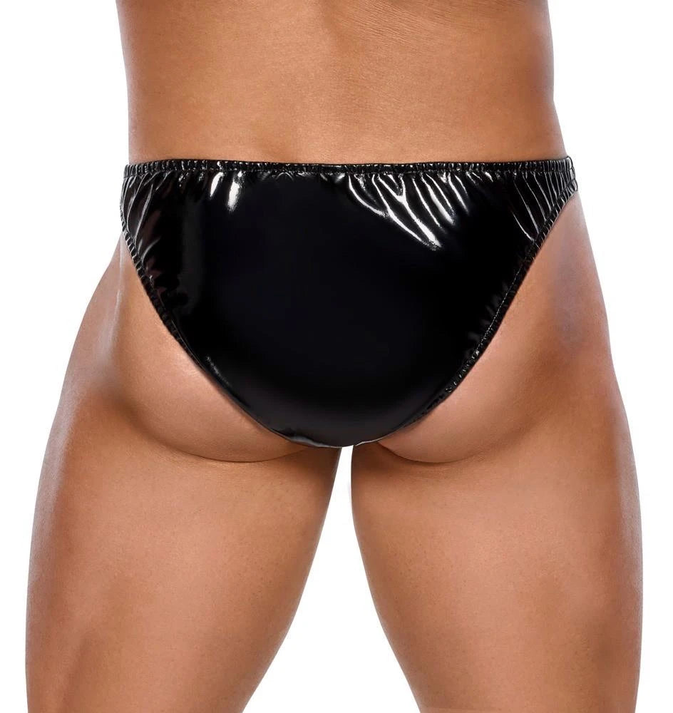 Slip – wetlook, con zip, nero 28905341711 | Black Level