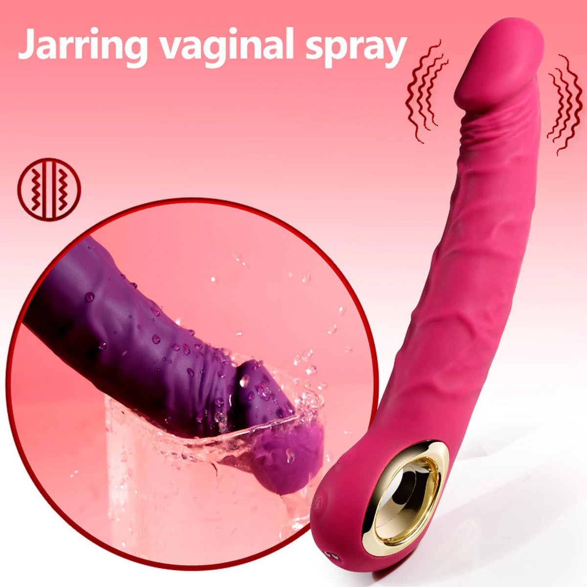 Vibrador realista 10 funciones – recargable, fucsia | Favorites