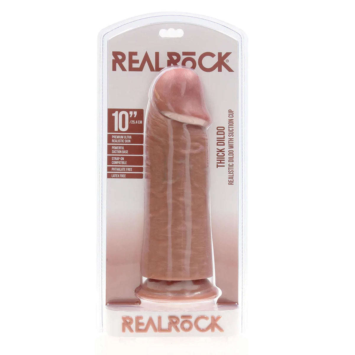 Realisztikus dildó Thick Straight 8 cm – tan | RealRock