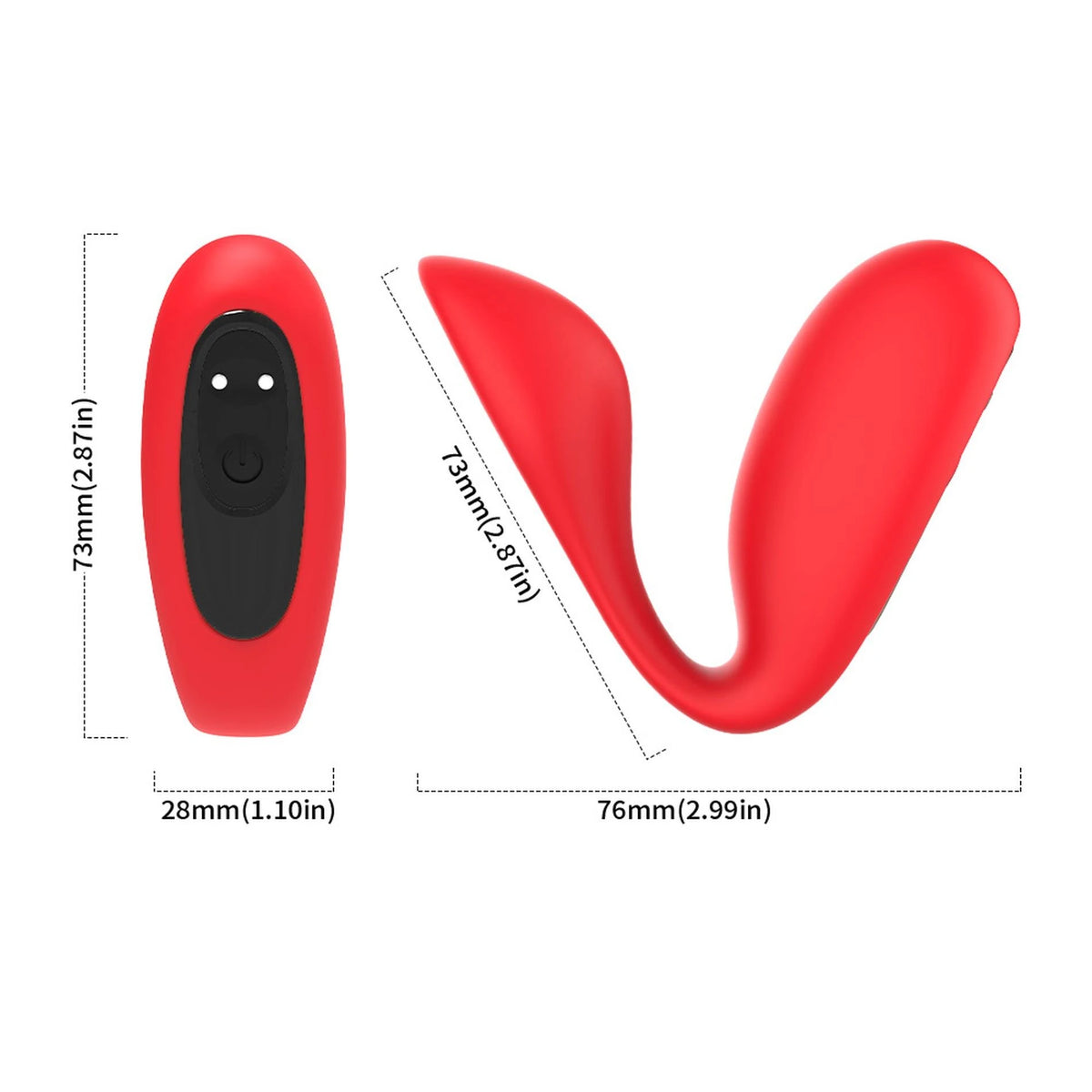 Stimolatore clitorideo Ultrasonic Wave 9 funzioni – ricaricabile, rosso | Favorites