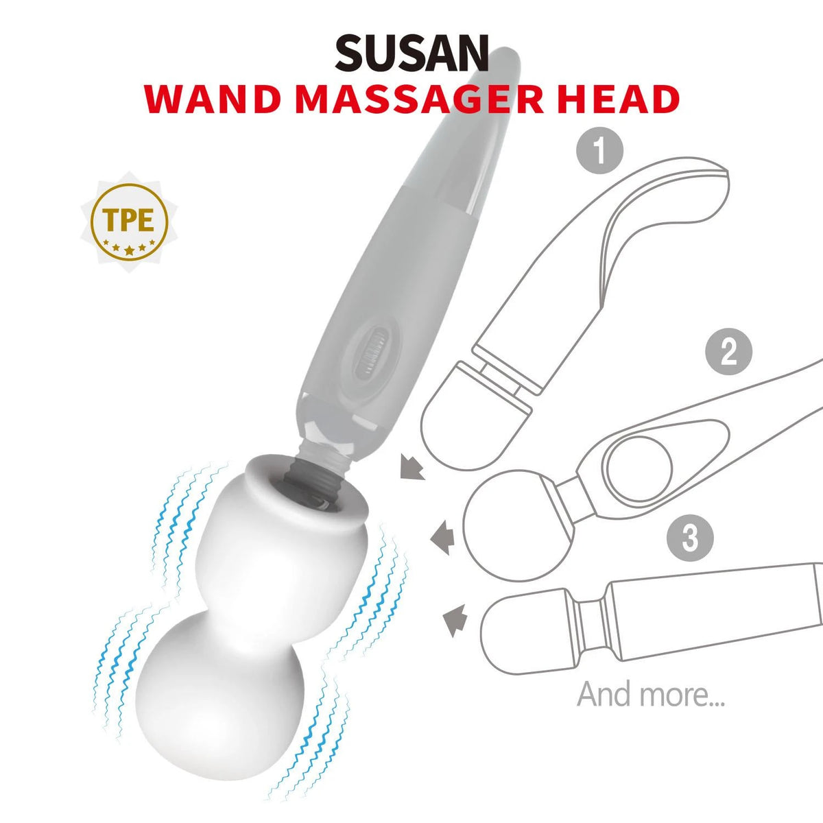 Massaggiatore wand Head Susan Head – tascabile | Pretty Love