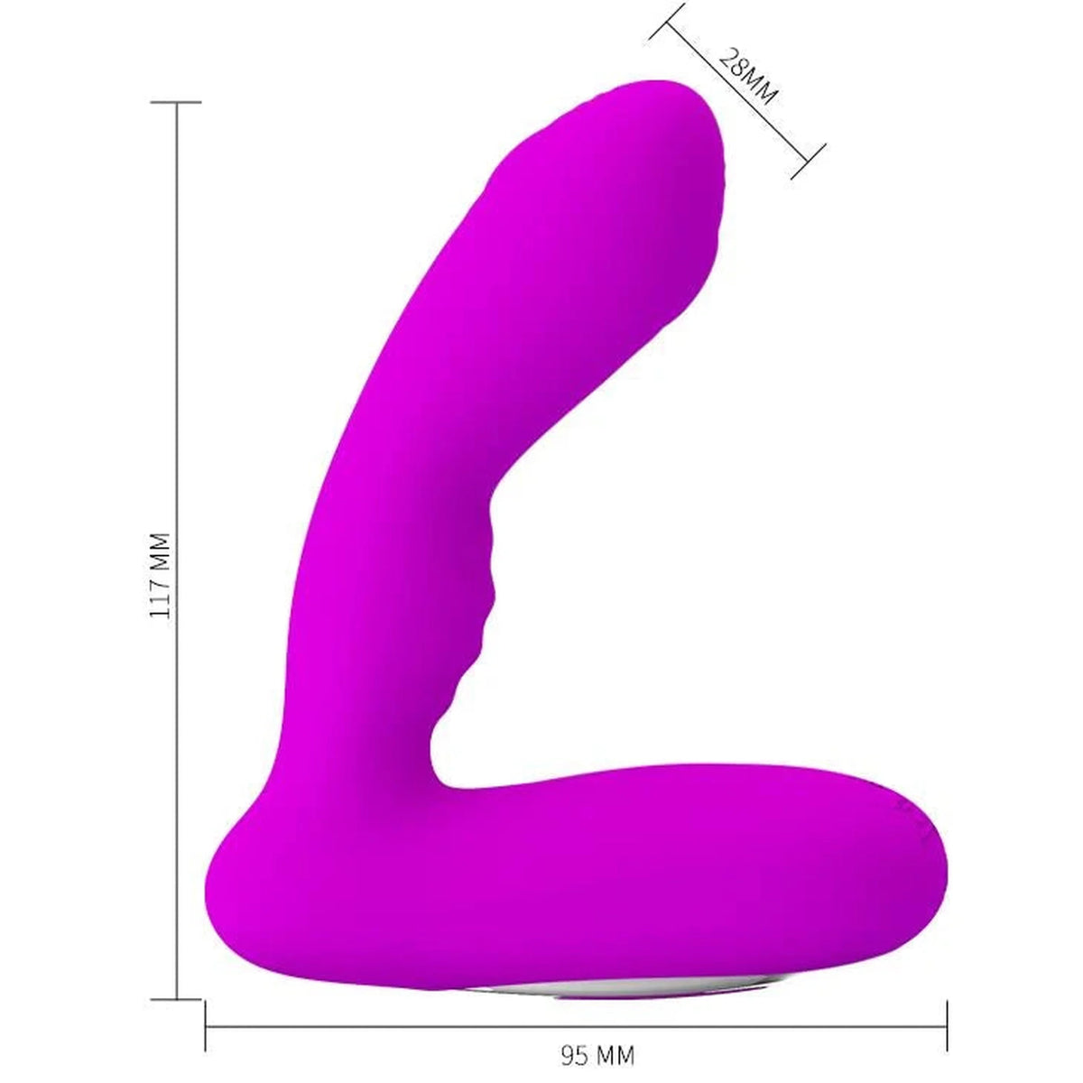 Masseur de prostate Piper 12 pulse wave 12 fonctions – rechargeable, vibrant, fuchsia | Pretty Love