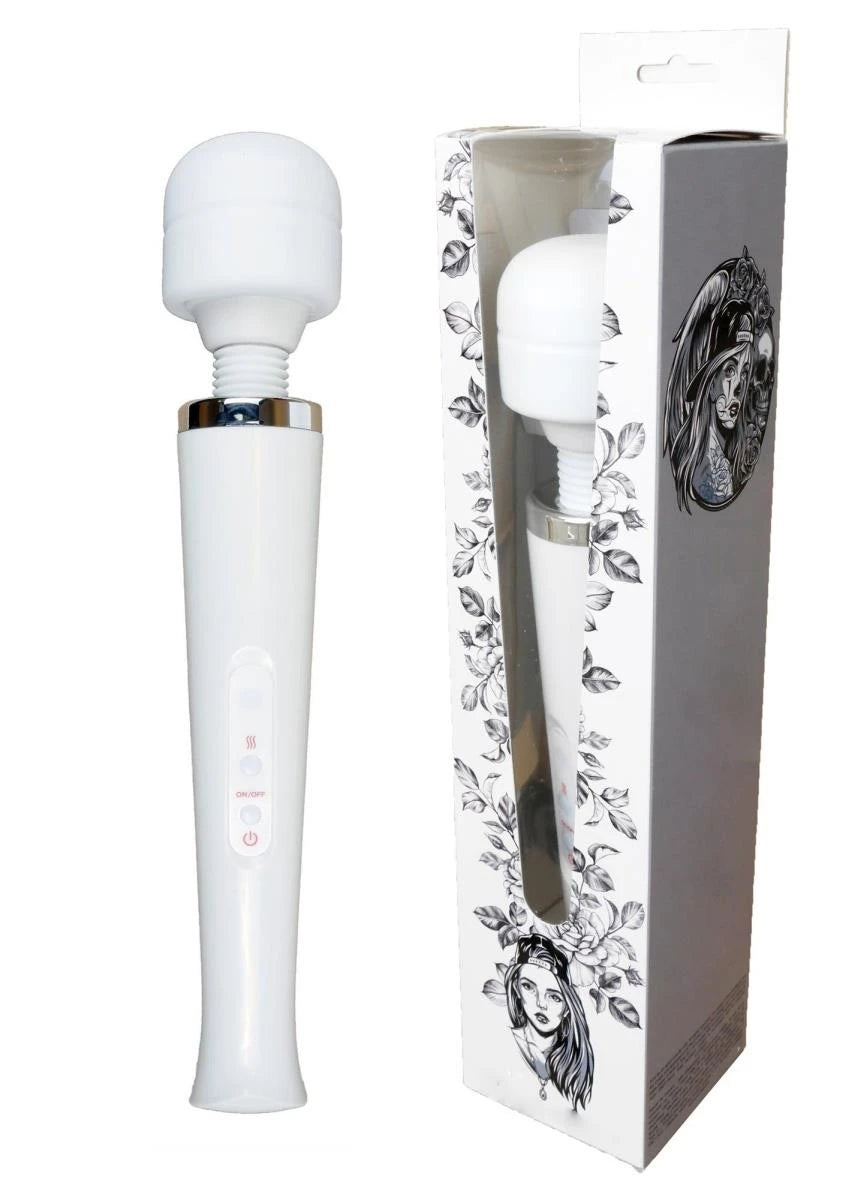 Massajador wand Magic 10 funções – recarregável, branco | Favorites
