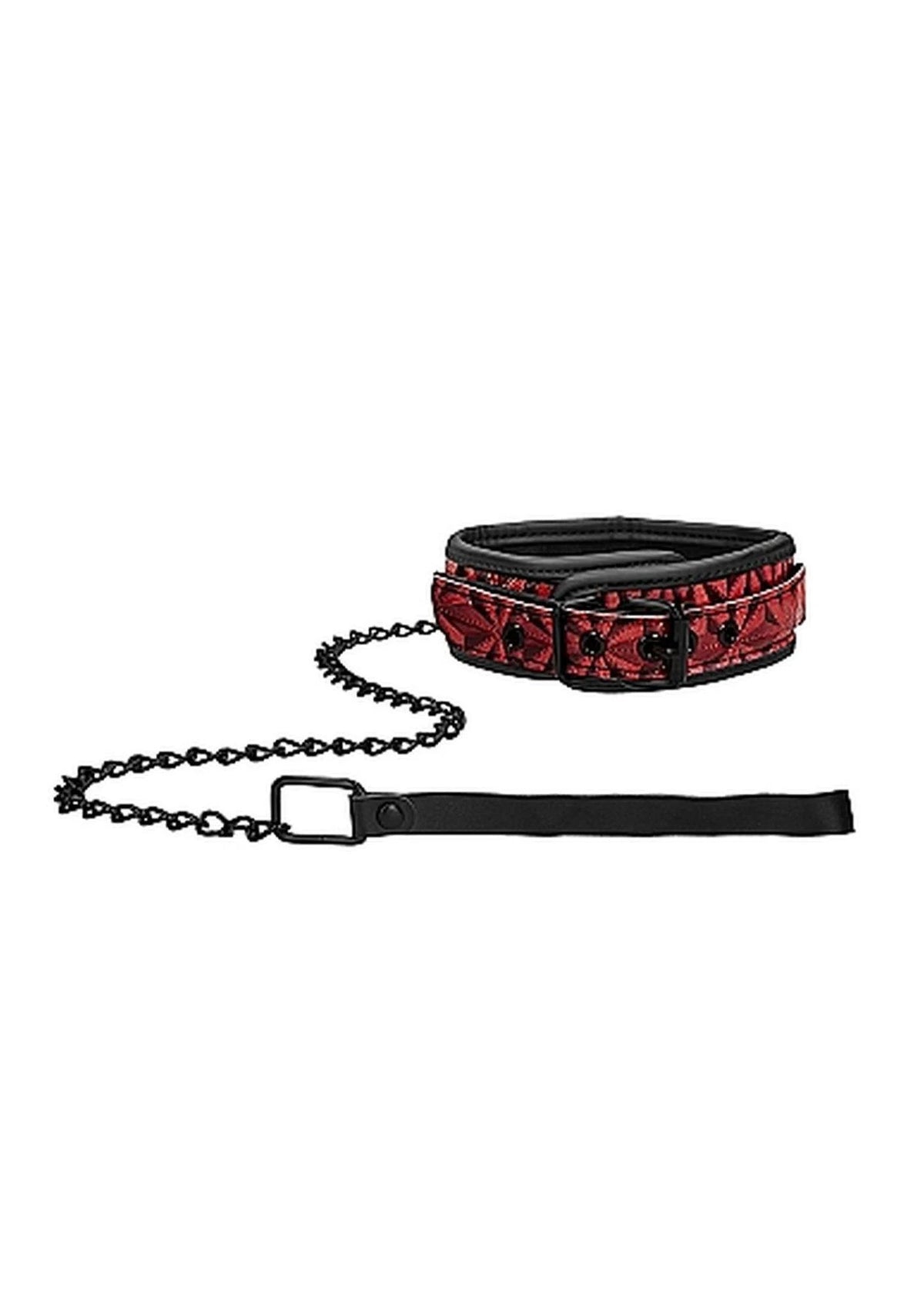 Costrizione bondage Collar with Leash – rossa | Ouch!