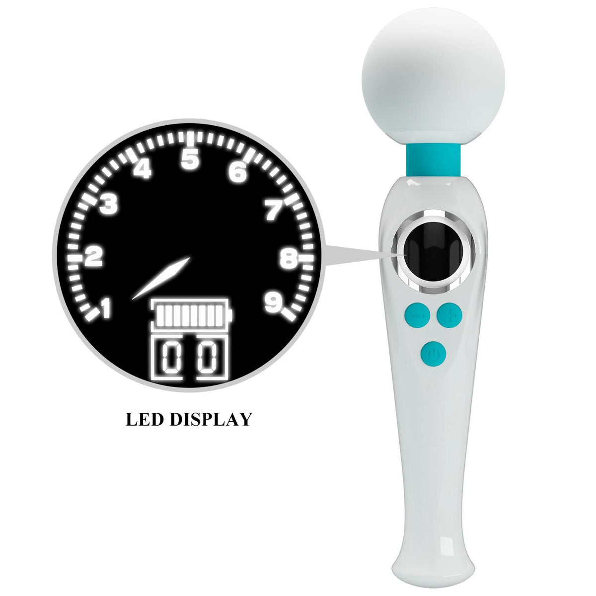 Masseur wand Skyler Stavros The Great 10 fonctions – rechargeable, blanc | Pretty Love