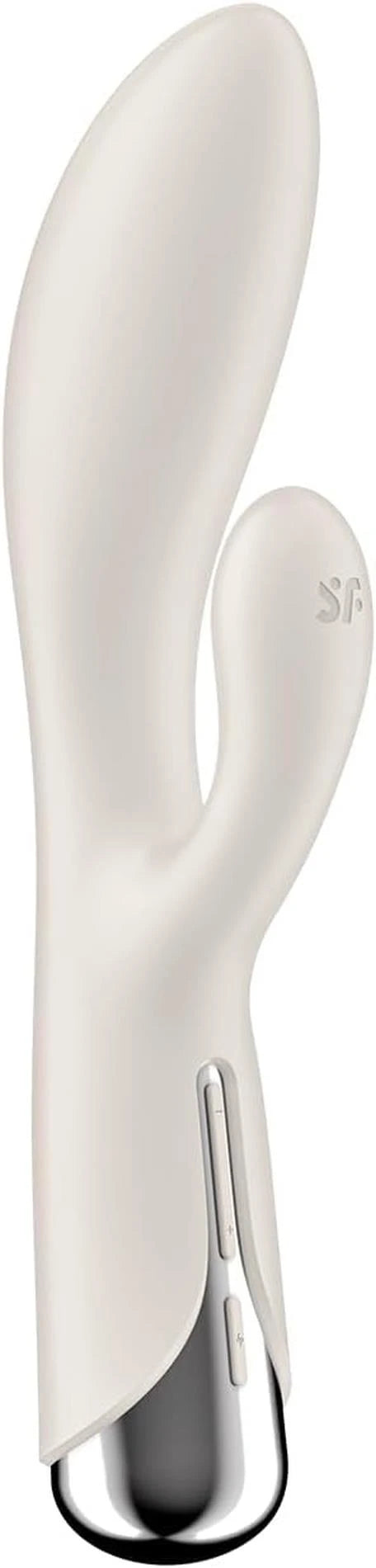 Vibrador rabbit Spinning 19.97 cm – recargable, blanco | Satisfyer