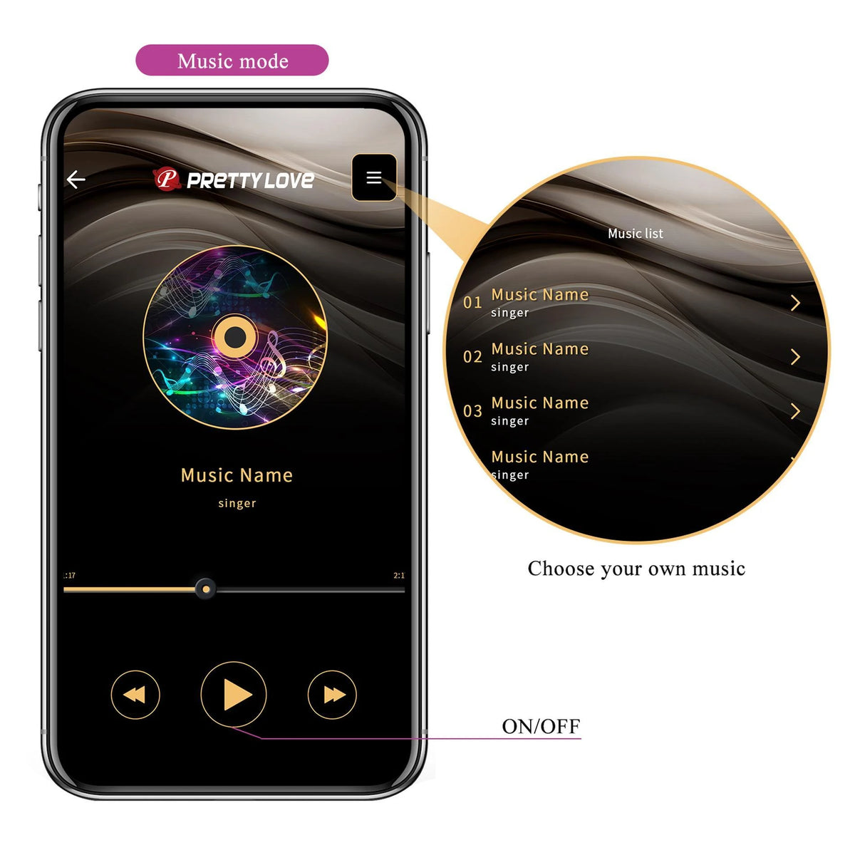 Vibrador especial Franz Mobile 10 funciones – control por app, doble, ciruela | Pretty Love