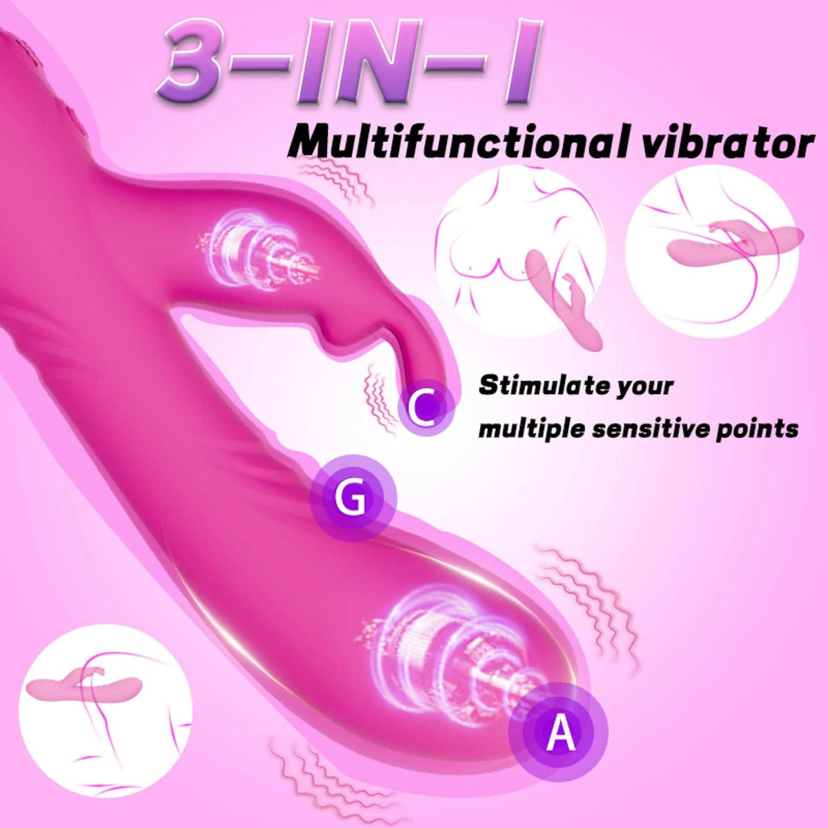 Vibratore rabbit Jade – ricaricabile, fucsia | Favorites