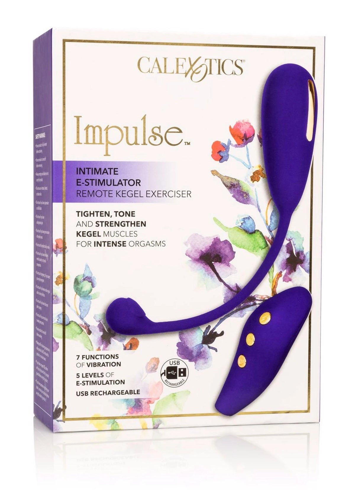 Boules de geisha Estim Exerciser 7 fonctions – avec télécommande, bleue | Calexotics