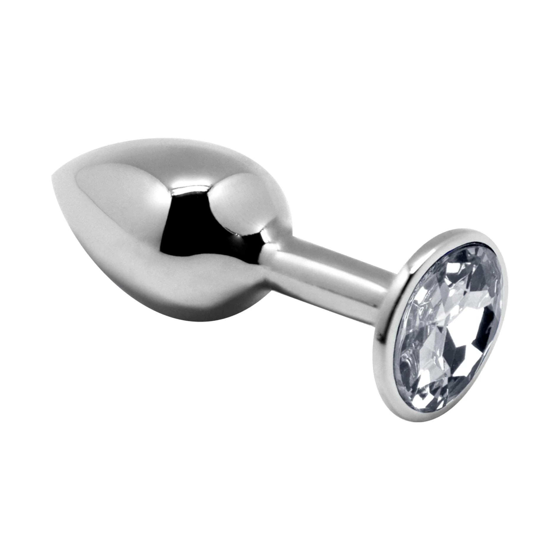 Mini plug anal en métal transparent